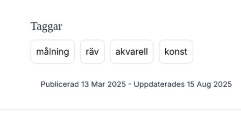 En produkt med några tillagda produkttaggar