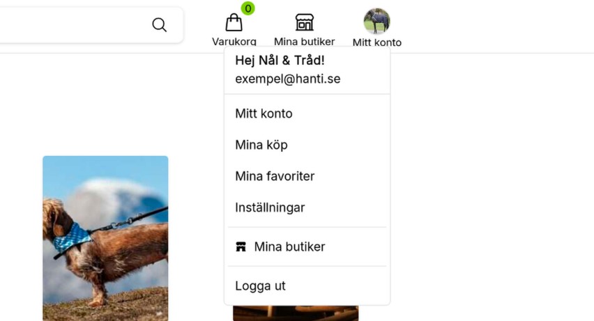 En exempelanvändare med profilbild