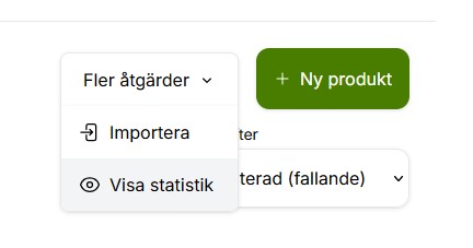 En produkt med några tillagda produkttaggar
