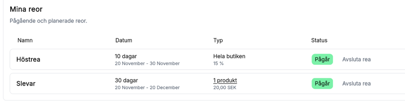 Två produkter med 15% rabatt