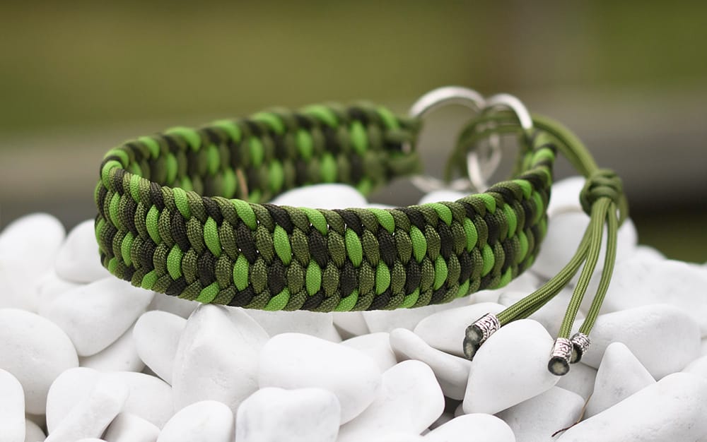 Halsband 47 cm i Green Pepper, Leaf Green & Crocodile Green