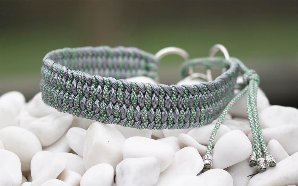 Halsband 44 cm i Winter Mountain & Moonlight Shadow Grey