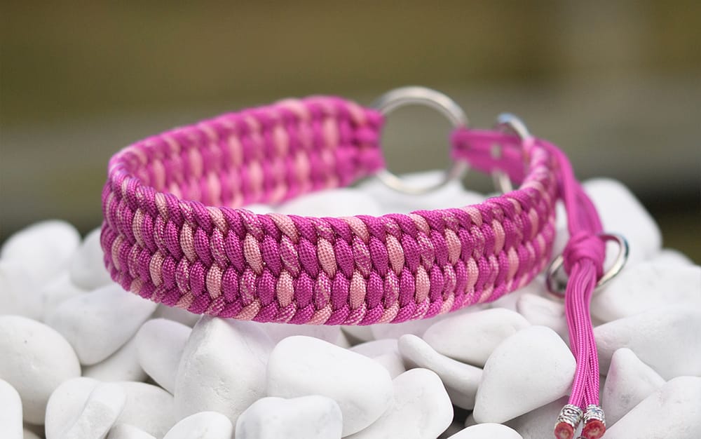 Halsband 43 cm i Passion Pink, Pastel Pink & Passion Pink Helix, Pastel Pink