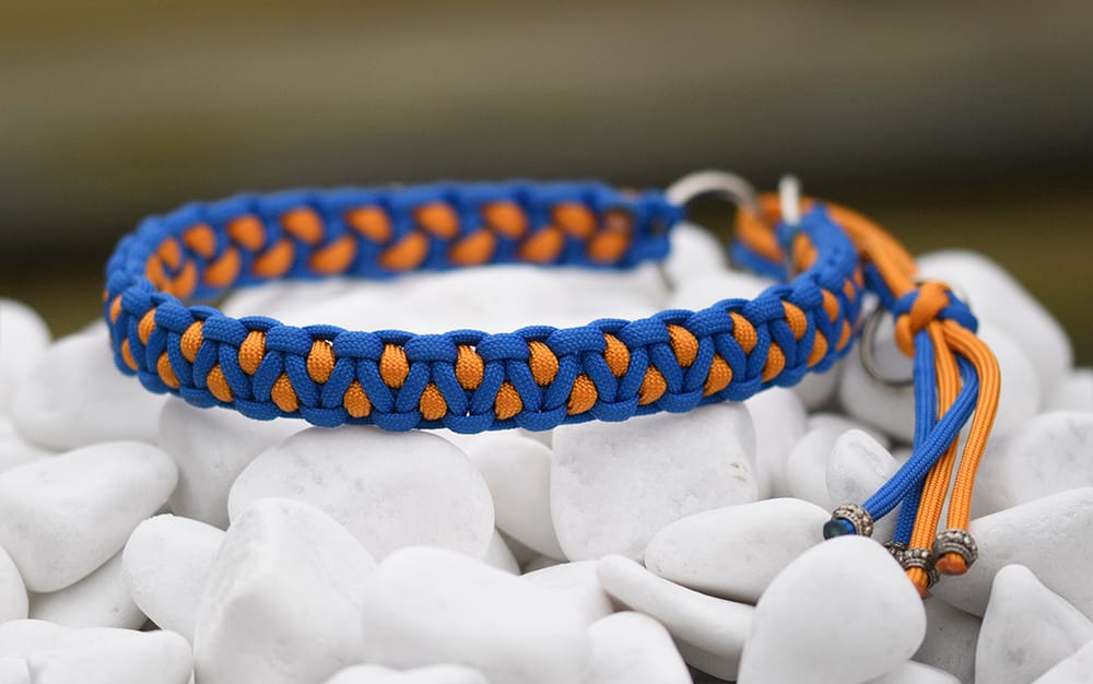 Halsband 40 cm i Royal Blue & Royal Orange