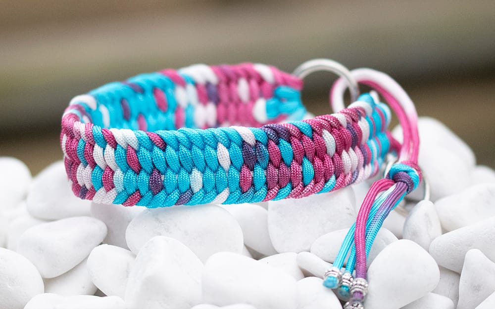 Halsband 38 cm i Dip Dye Blue