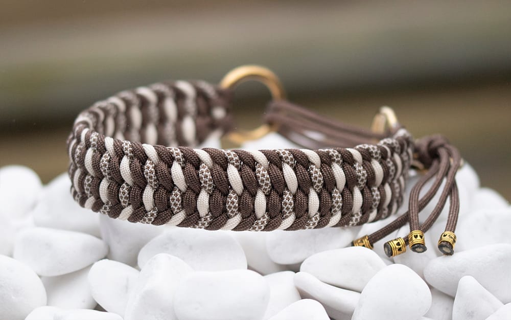 Halsband 38 cm i Branch Brown, Branch Brown & Cream Diamonds, Cream