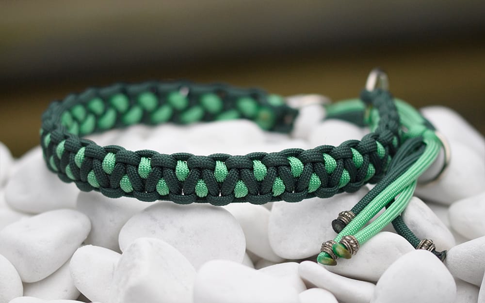 Halsband 38 cm i Alpine Green & Mint