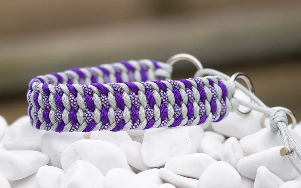 Halsband 34 cm i Silver Grey, Acid Purple, Acid Purple & Silver Grey Diamonds