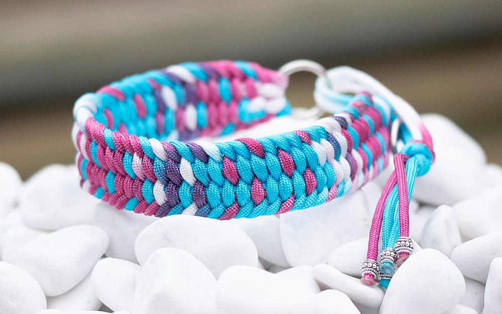 Halsband 33 cm i Dip Dye Blue