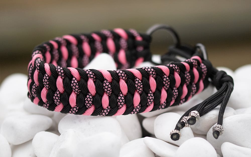 Halsband 32 cm i Black, Rose Pink, Rose Pink Diamonds