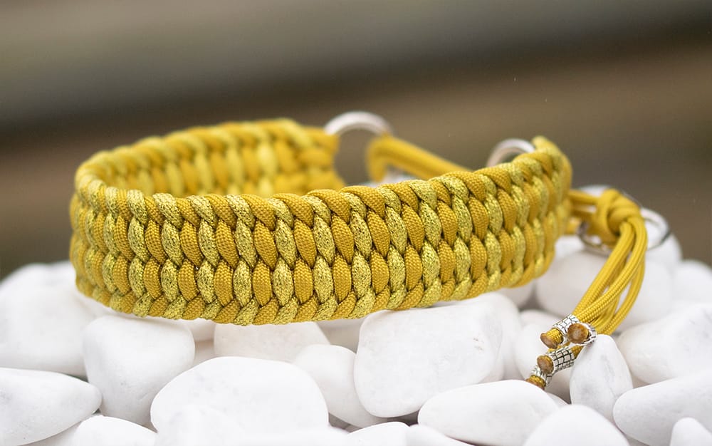 Halsband 31 cm i Ocher Yellow & Starfruit