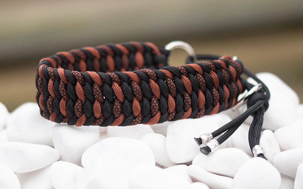 Halsband 30 cm i Black, Rust & Rust Diamonds