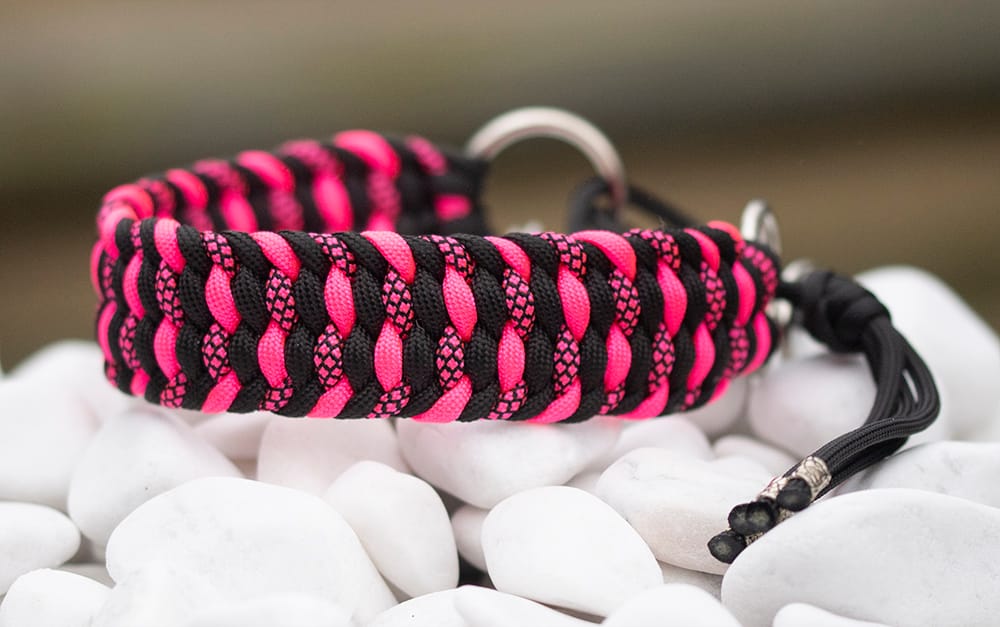 Halsband 29 cm i Black, Neon Pink & Neon Pink Diamonds