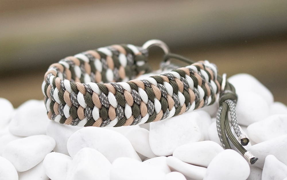 Halsband 29 cm i Acu Digital Camo, Olive Drab, Sand Tan & White