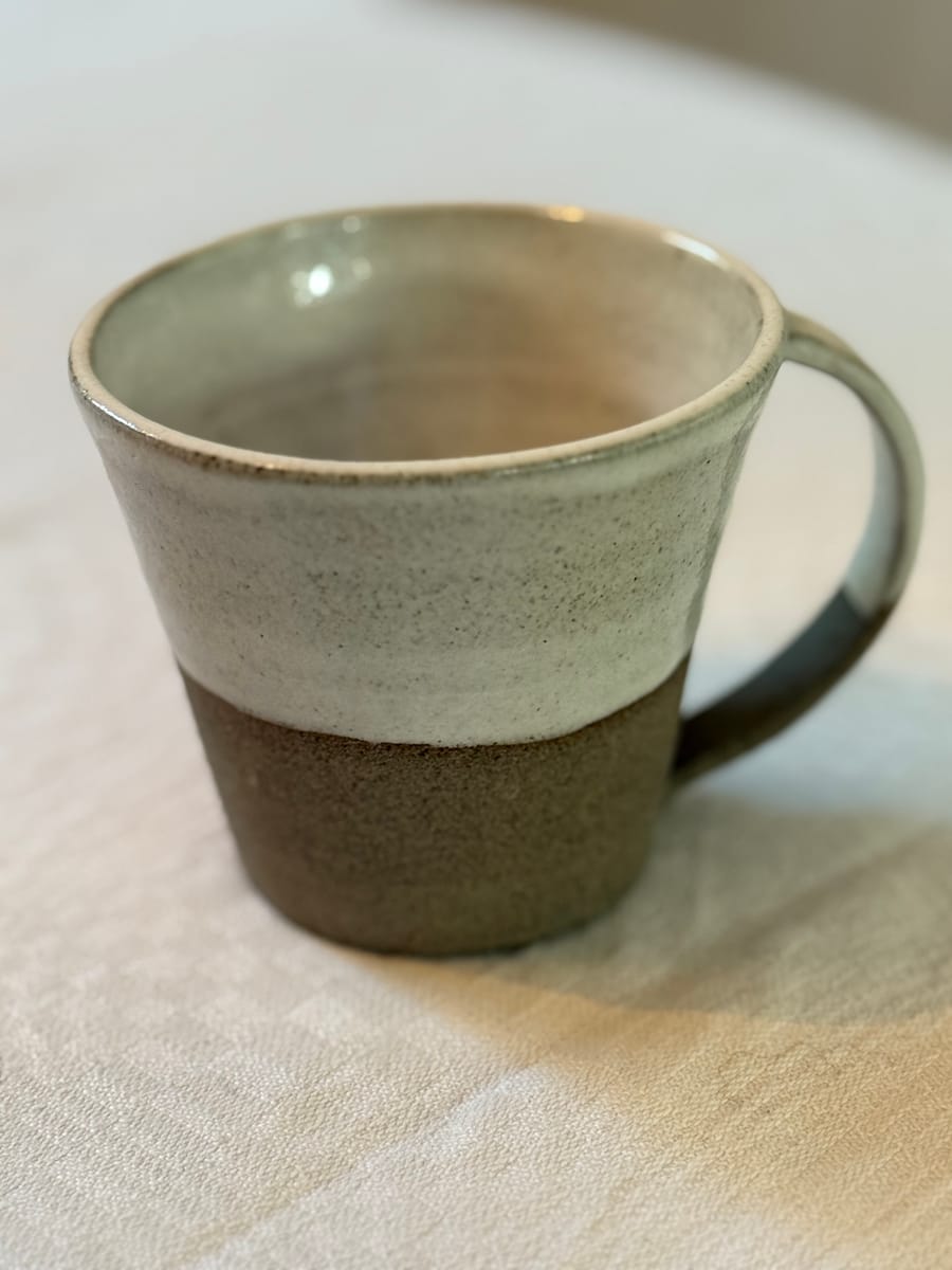 Kaffemugg - mullvad / vit