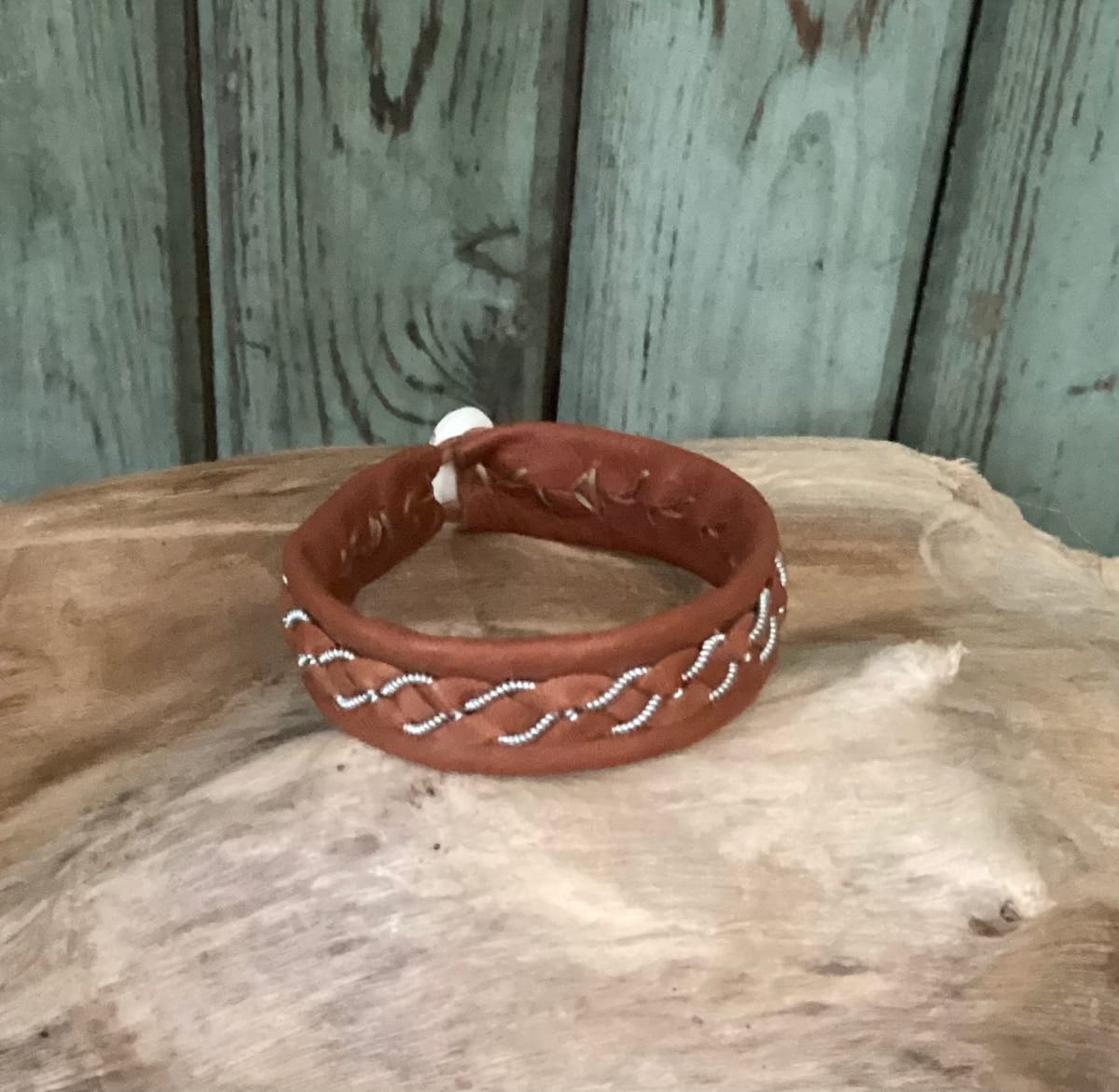 20 cm Tenntrådsarmband ljusbrun