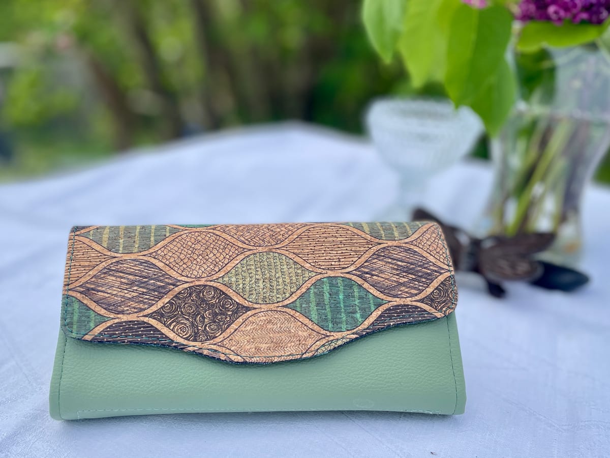 Näktergal grön, plånbok