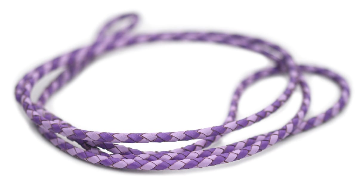 Utställningskoppel känguruläder i moroccan purple & lavender