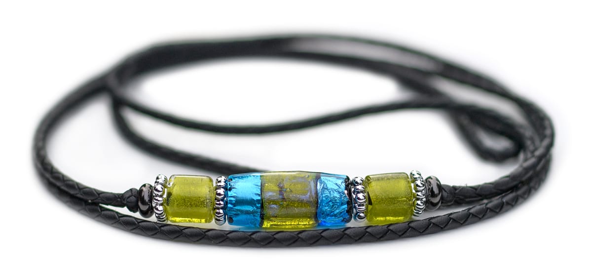 Utställningskoppel känguruläder i black