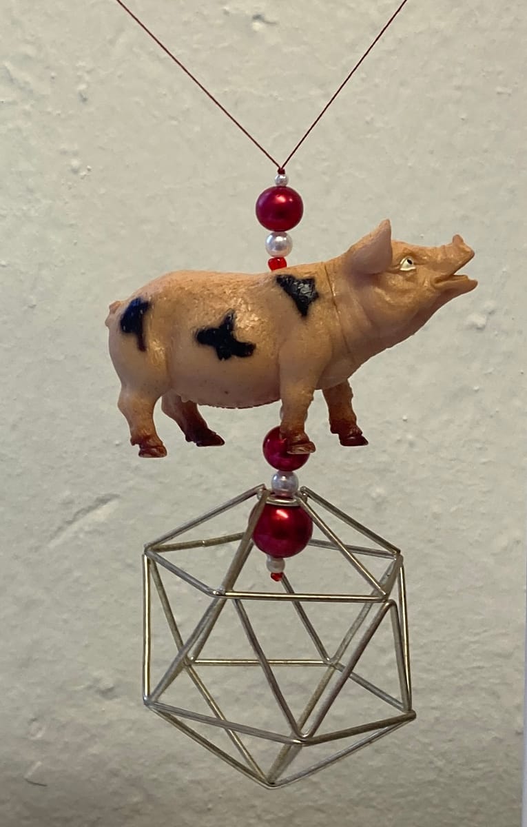 Pynt / julgransdekoration – gris