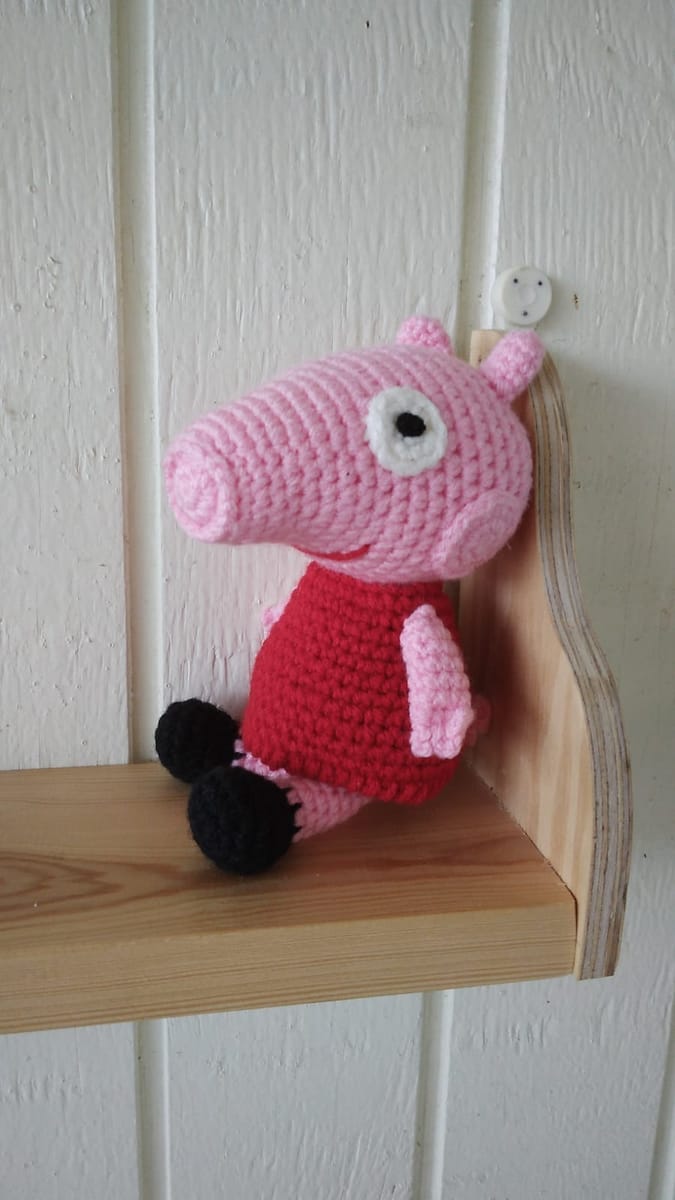 Greta Gris amigurumi 15cm