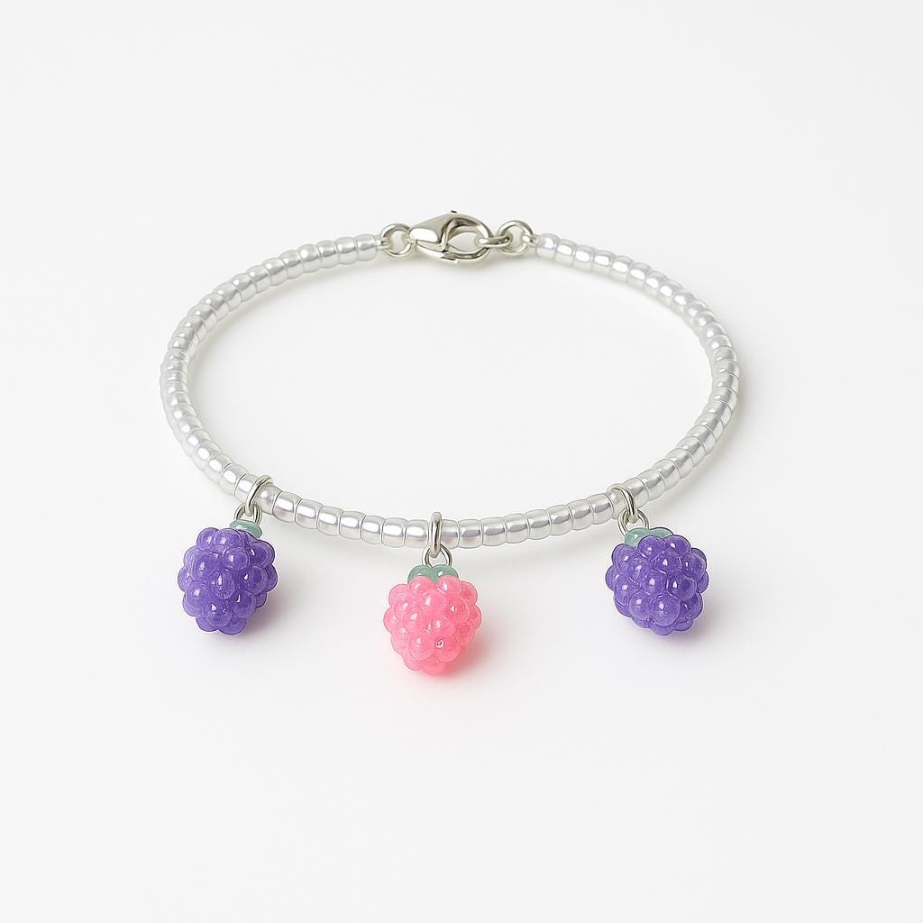Sweet bracelet with berries, nice present for a girl