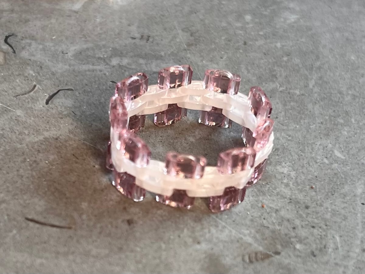 Ring av Miyuki tila glaspärlor