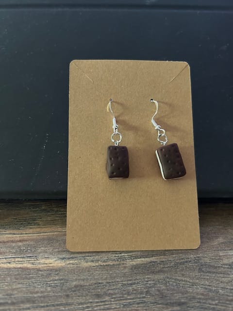 Örhängen - sandwich glass