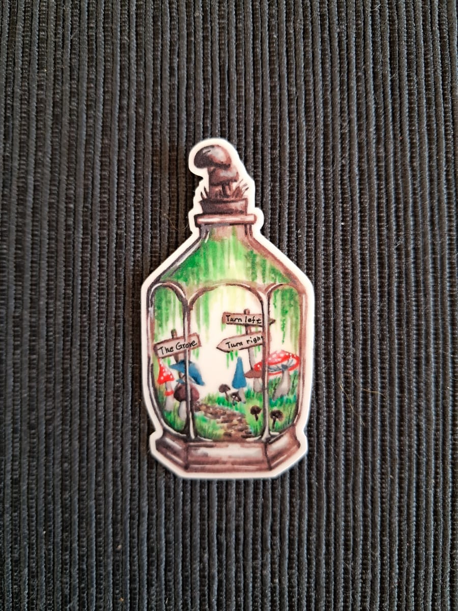 Glasflaska skogsglänta