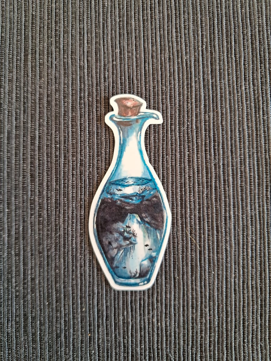 Glasflaska havsgrotta