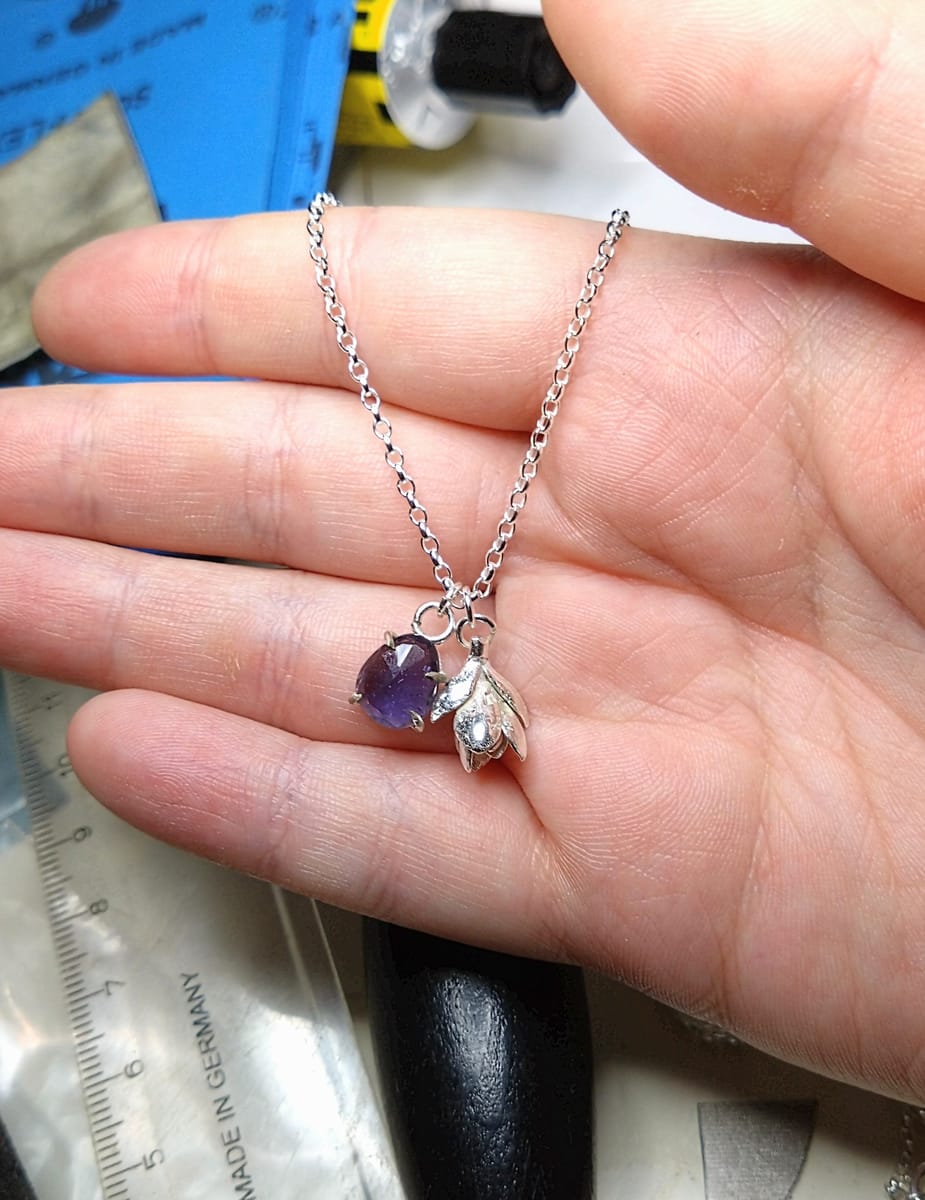 sterling silver halsband med iolit