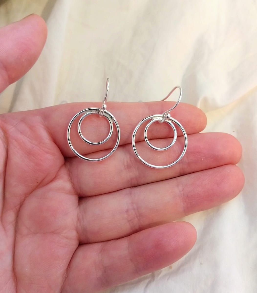 sterling silver örhängen med ringar