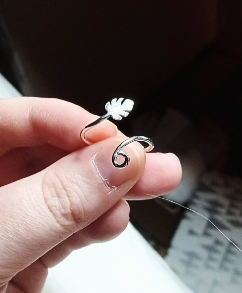 monsteraring i sterling silver