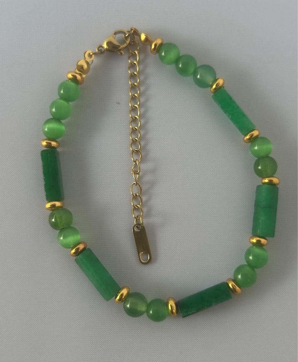 Armband med grön agat