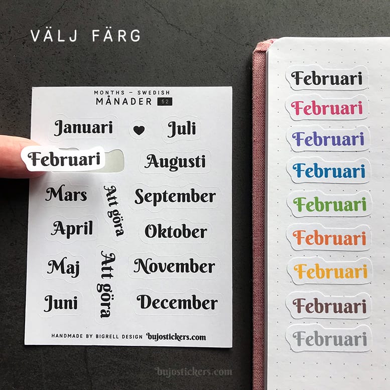 Stickers – Månader
