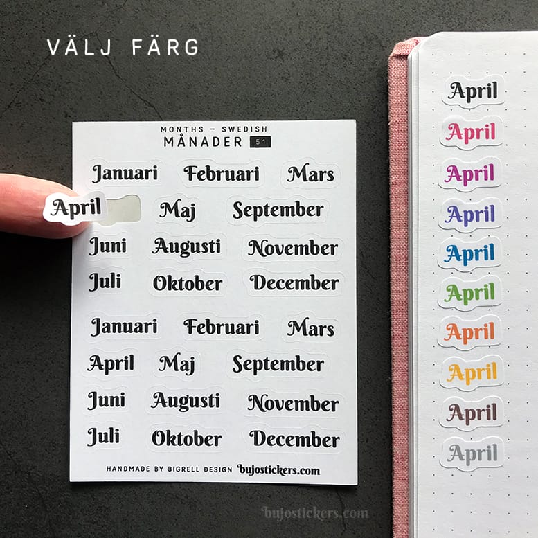 Stickers – Månader