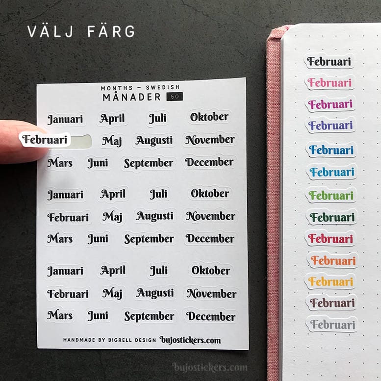 Stickers – Månader