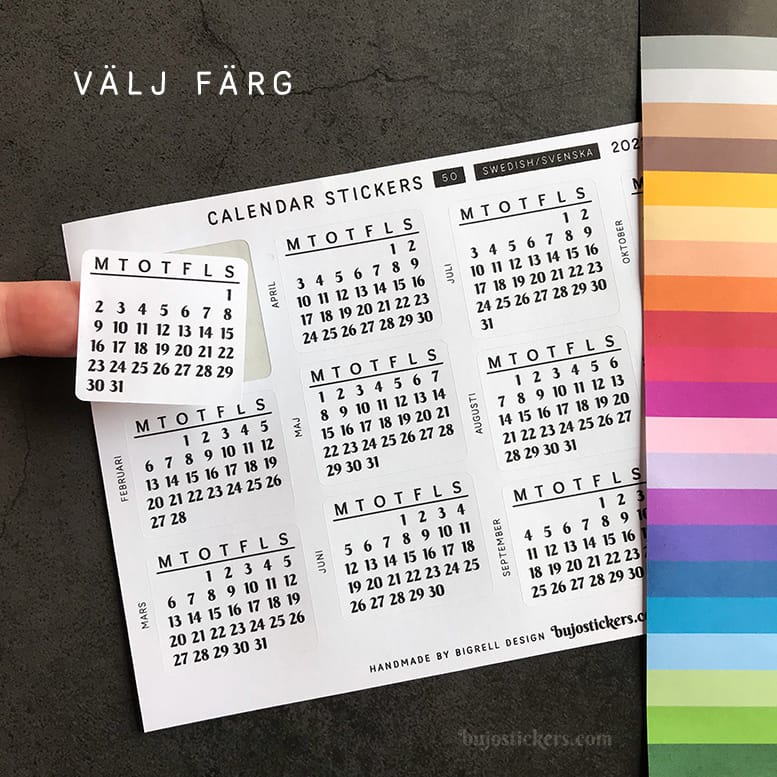 Stickers – Månadskalender