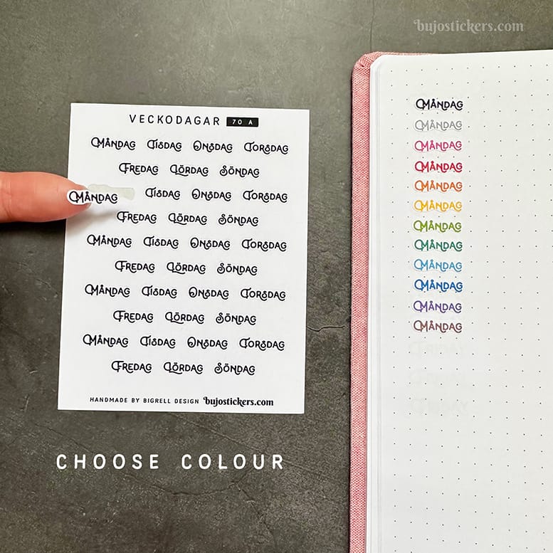 Stickers – Veckodagar