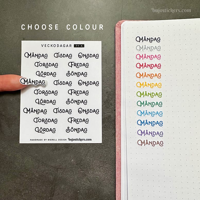 Stickers – Veckodagar
