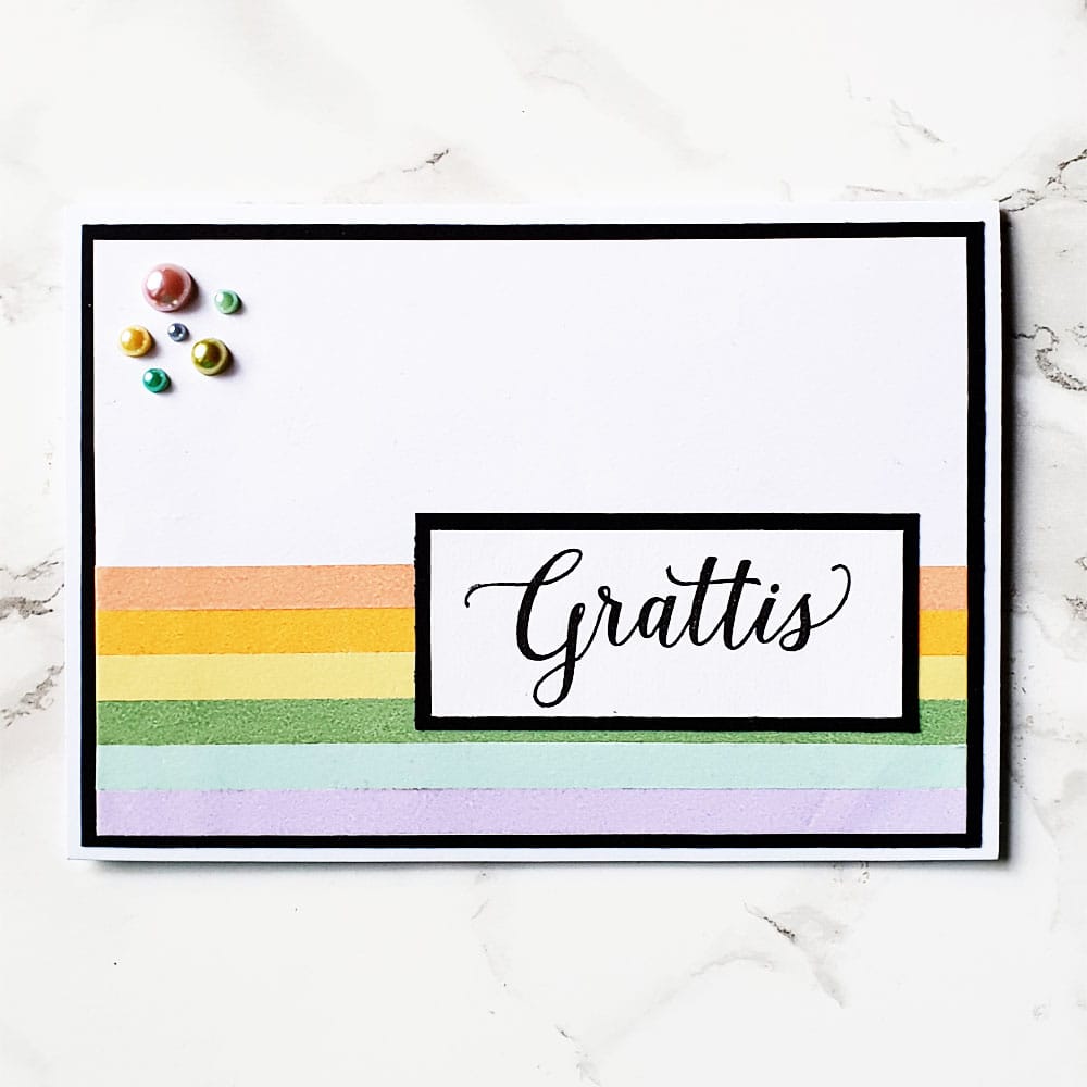 Handgjort grattiskort