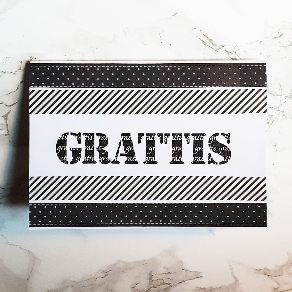 Handgjort grattiskort