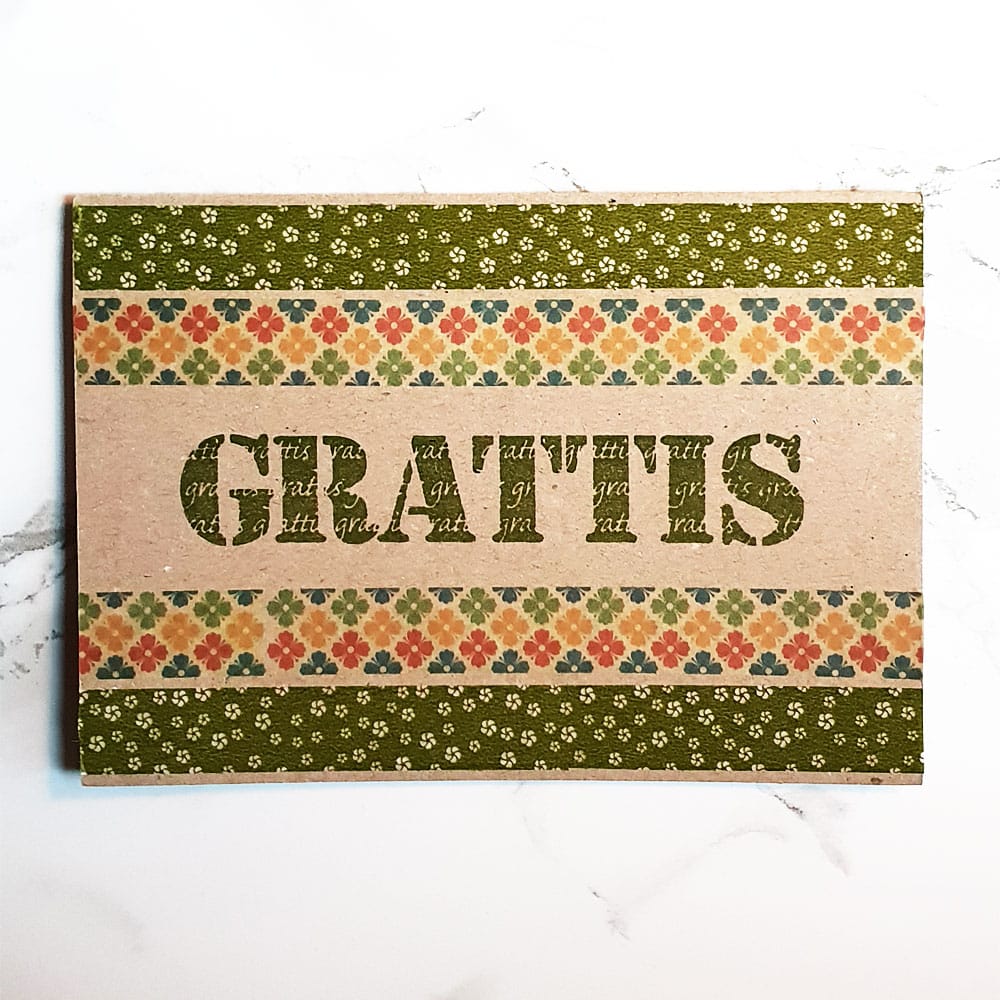 Handgjort grattiskort