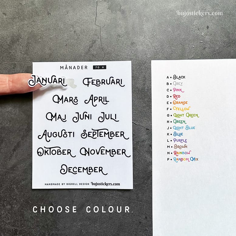 Stickers – Månader