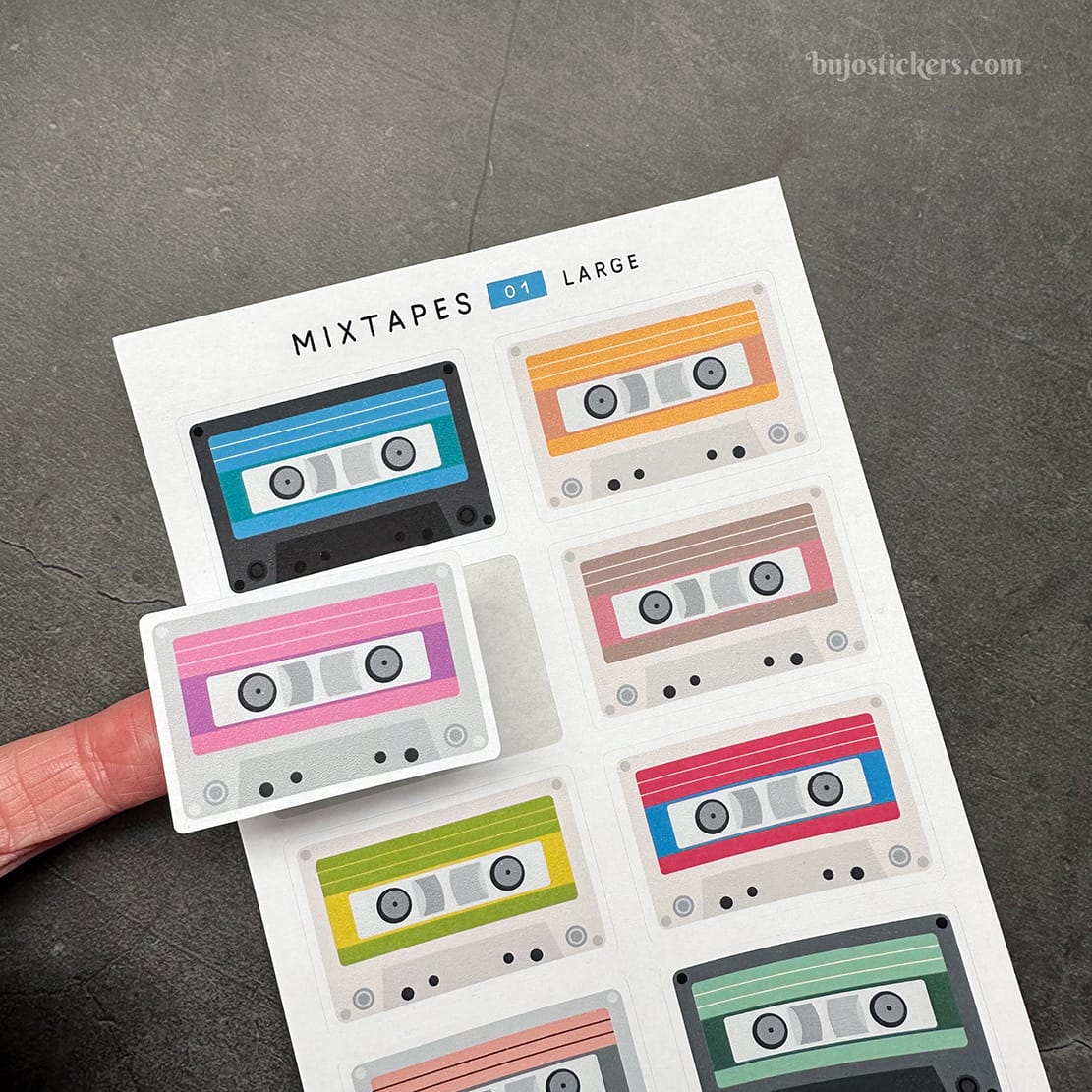 Stickers – Kasettband (stora)