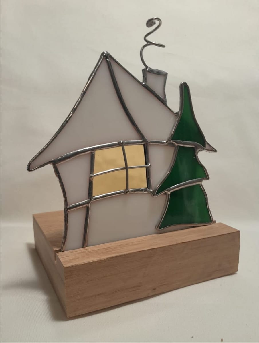 Stained glass tea light