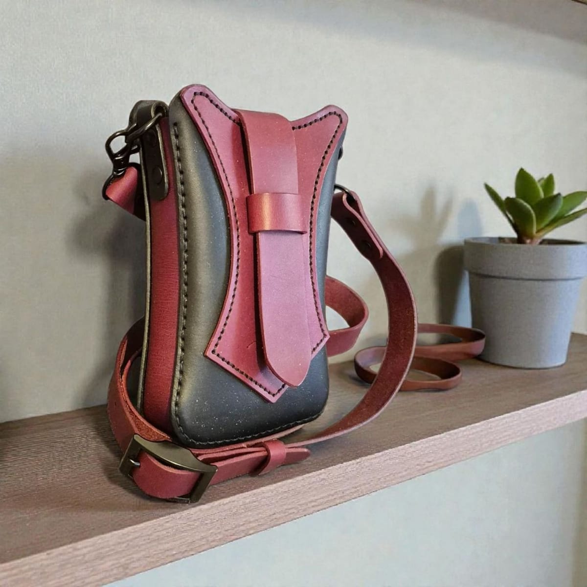 Telefonväska i äkta läder