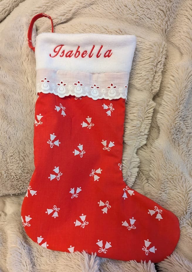 Handgjord St. Niclas Stövel med Broderat Namn