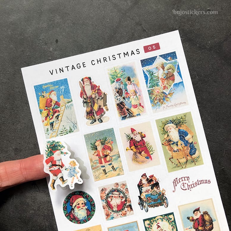 Stickers – Tomtar – Vintage Christmas 05