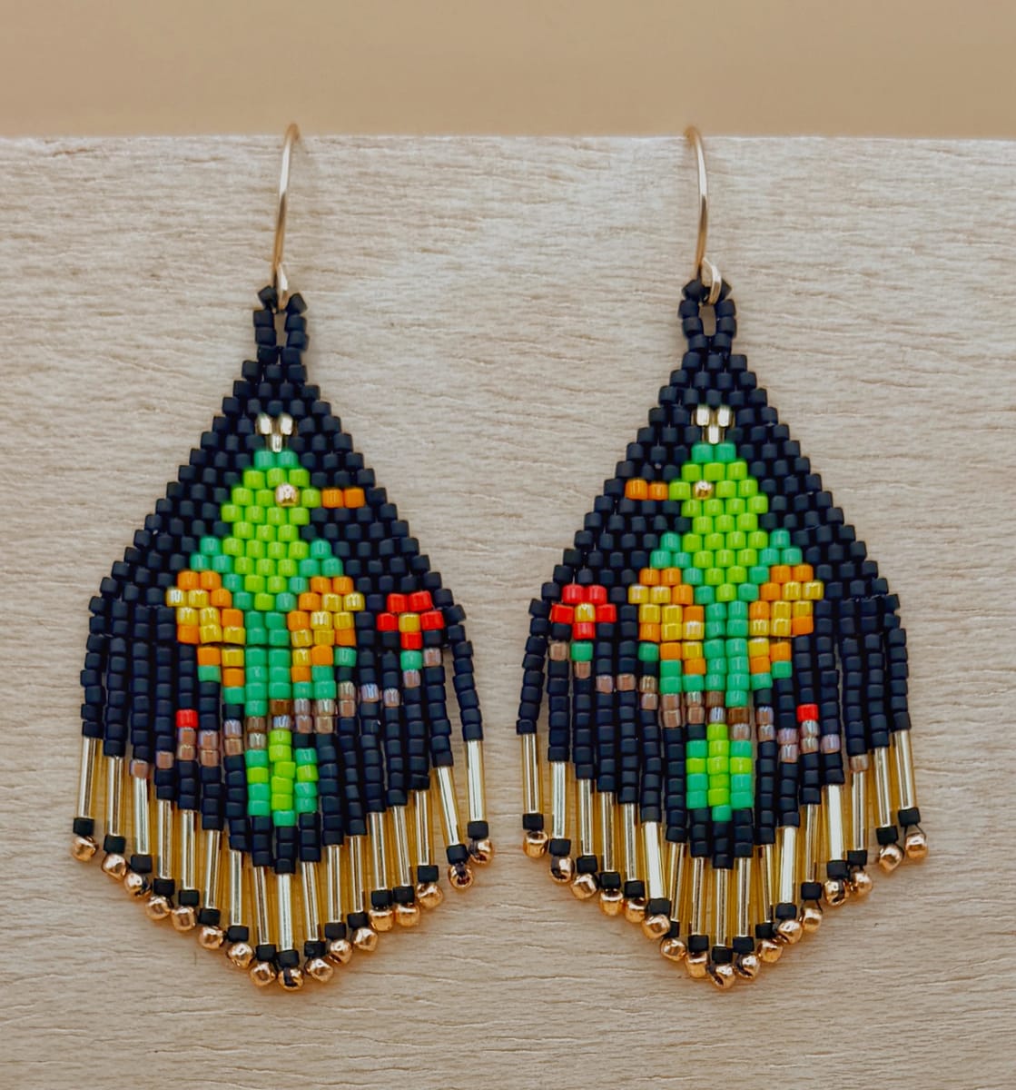 Miyuki örhängen med fåglar